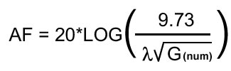 Формула коэффициента антенны